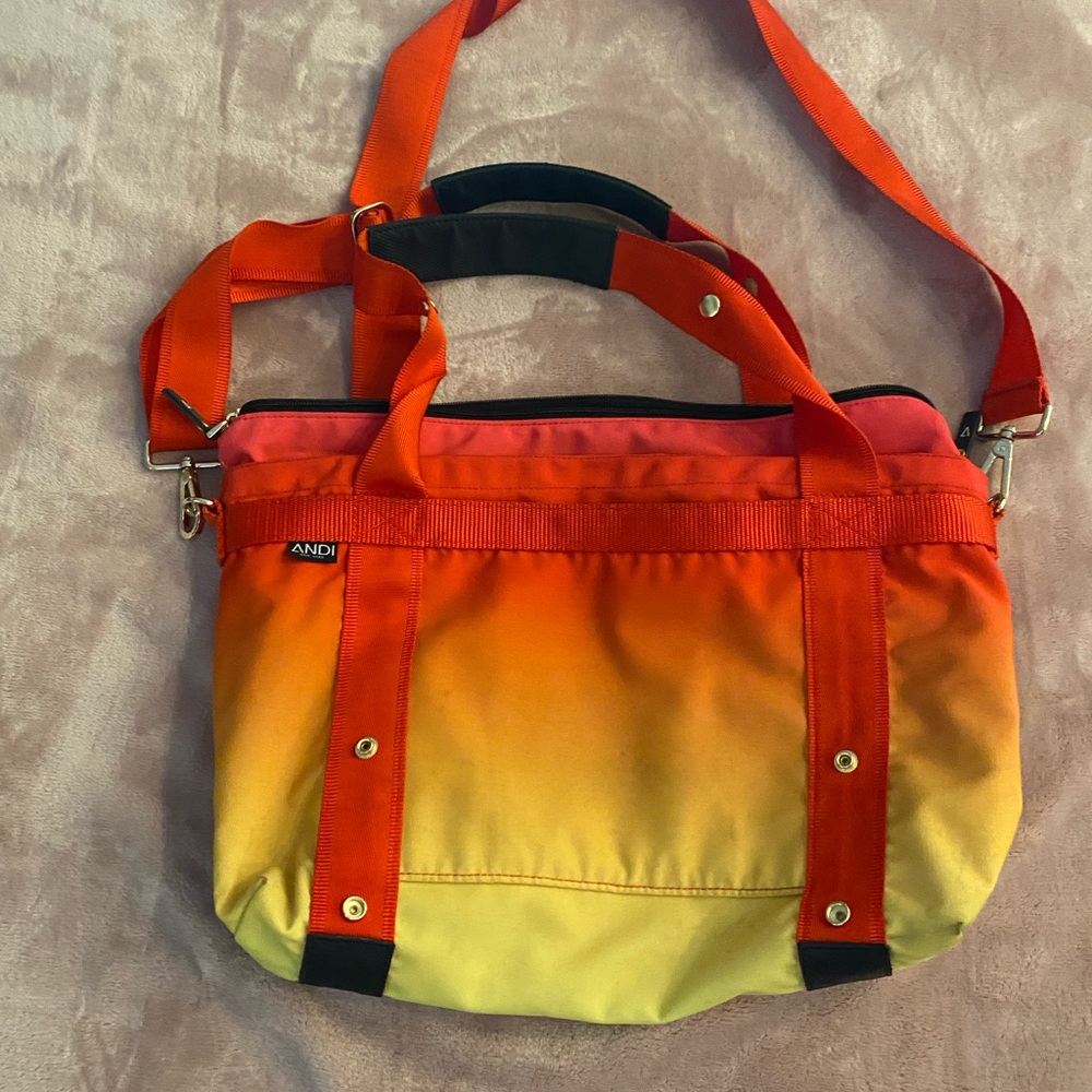 Red, orange, yellow Andi purse